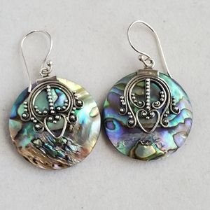 Suarti Abalone Sterling Drop Earrings